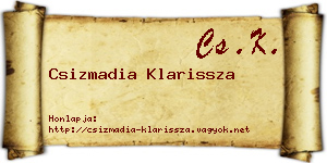 Csizmadia Klarissza névjegykártya